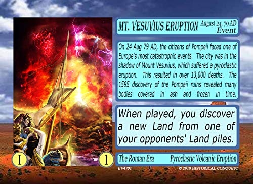 Juego de cartas Playing Card Game Mount Vesuvius 51 cartas miniatura 3