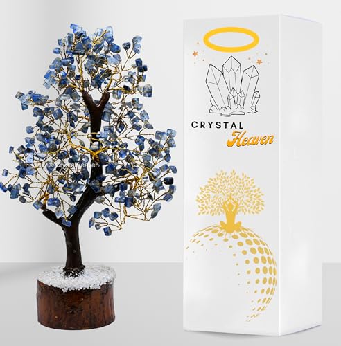 Image of Certified Kyanite Crystal Tree for Good Luck - Healing Crystals Money Tree for Wealth, Positive Energy at Home Office - Decorative Spiritual Gifts for Vastu, House Warming