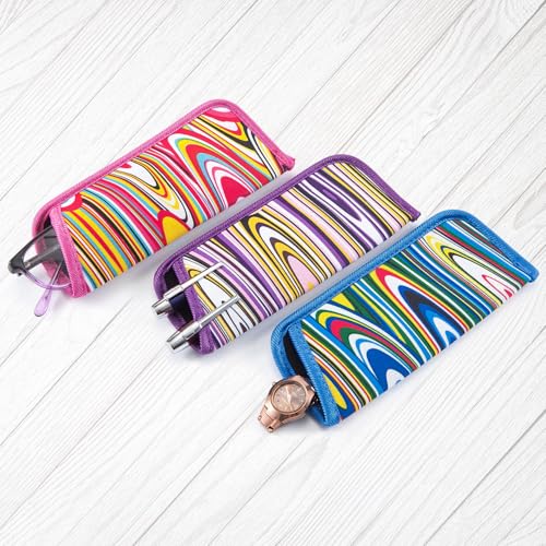 Image of TRIUMPH VISION Reading Glasses Pouch Eyeglass Sleeve Soft Case Slim 3 Pack