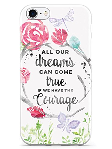 Inspired Cases - Compatible with iPhone SE Case - 3D Textured Protective Phone Case for Apple iPhone SE - All Our Dreams Can Come True - Quote
