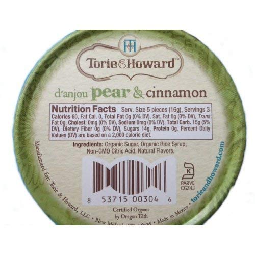 Miniatura 2 de Caramelo duro orgánico de pera y canela D'Anjou por Torie & Howard Candy Company - Lata de 2 onzas (paquete de 2)