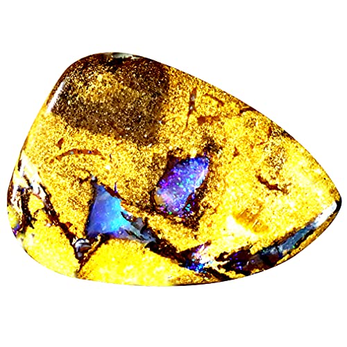 Opale rocheuse naturelle multicolore 10.28 ct, pierre précieuse Koroit d'Australie