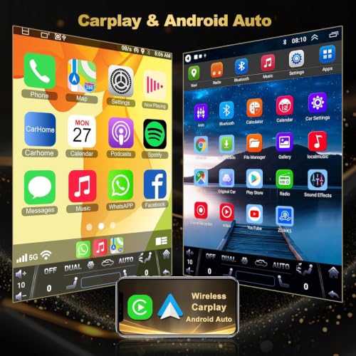 Image of 4G+64G Car Radio for Ford F150 2015 2016 2017 2018 2019 2020 8-core, 12.1 Inch IPS Touch Screen Car Stereo with Wireless Carplay /Android Auto,GPS, WiFi, Bluetooth, FM, DVR, Android 14