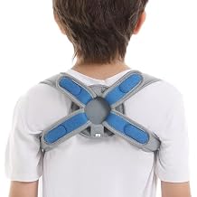 Pediatric Clavicle Support Brace, Upper Back Posture Corrector, Figure 8 Design for Kids, Collarbone and Shoulder Support Medium58yrs