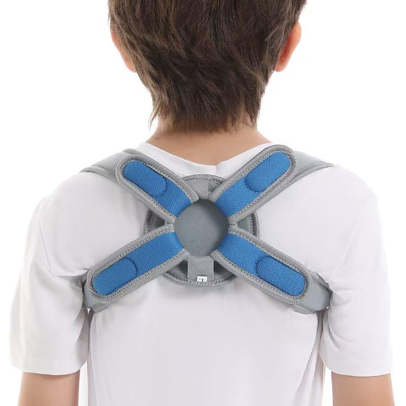 Pediatric Clavicle Support Brace, Upper Back Posture Corrector, Figure 8 Design for Kids, Collarbone and Shoulder Support (Medium:5~8yrs)