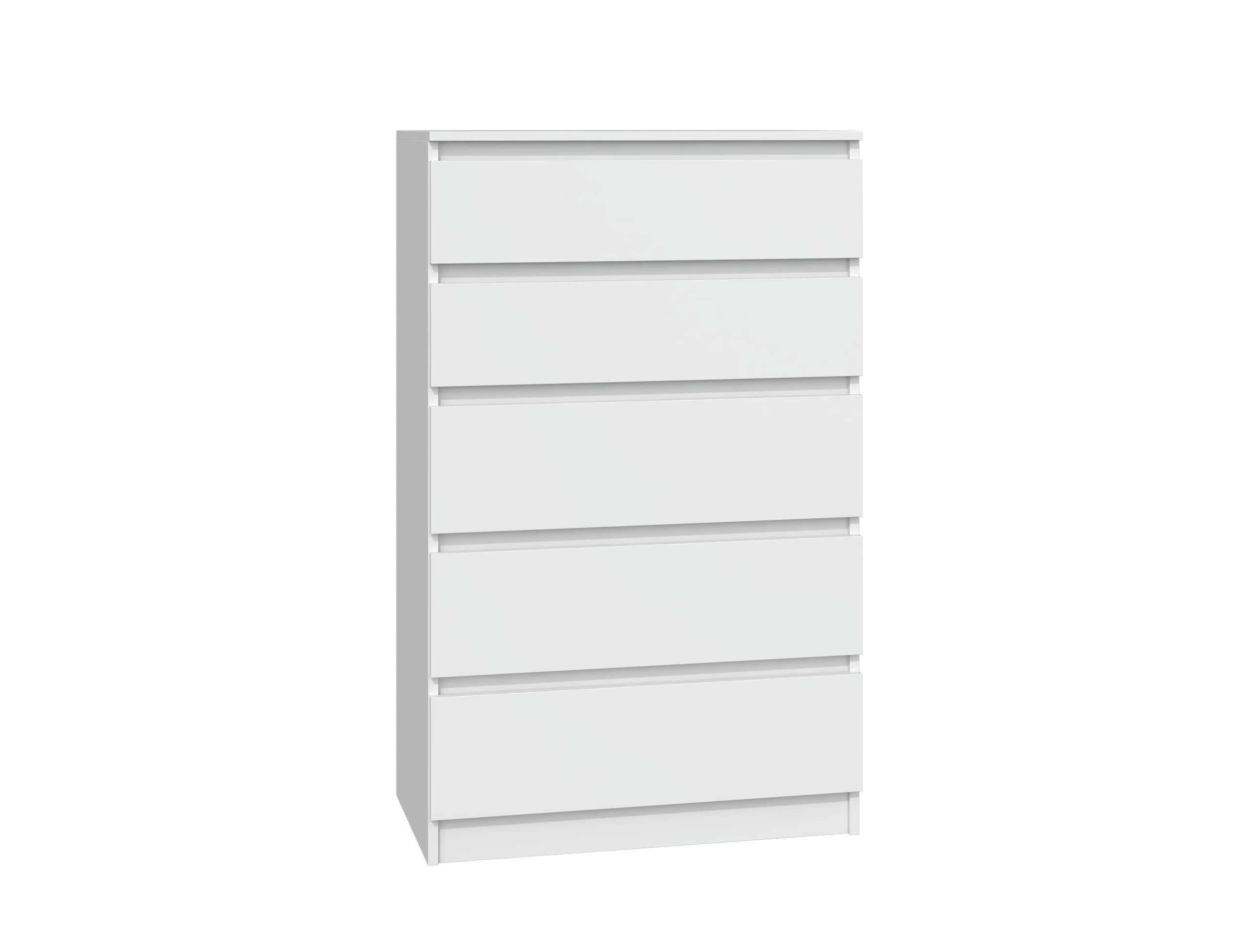 CDF Chest of Drawers with 5 Drawers 109.5 cm High Sideboard Narrow for Hallway Office Living Room Bedroom Cabinet Shelf Modern Durable Laminated Board 16 mm White 40x70x109.5 cm — image 1