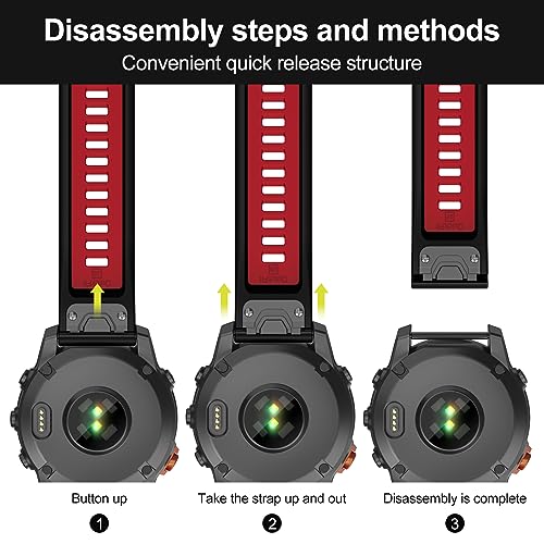 MYSNBKN 26mm Quick Fit Strap for Fenix 8 51mm/Fenix 7X Pro/Fenix 7X/Fenix 6X/Fenix 6X Pro/Fenix 5X/Fenix 5X Plus/Fenix 3/3 HR - Image 2