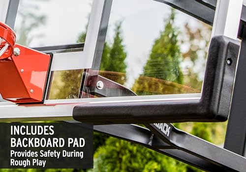 Silverback 54" In-Ground Height Adjustable Basketball System with Tempered Glass Backboard, Pro-Style Breakaway Rim, and Backboard Pad4