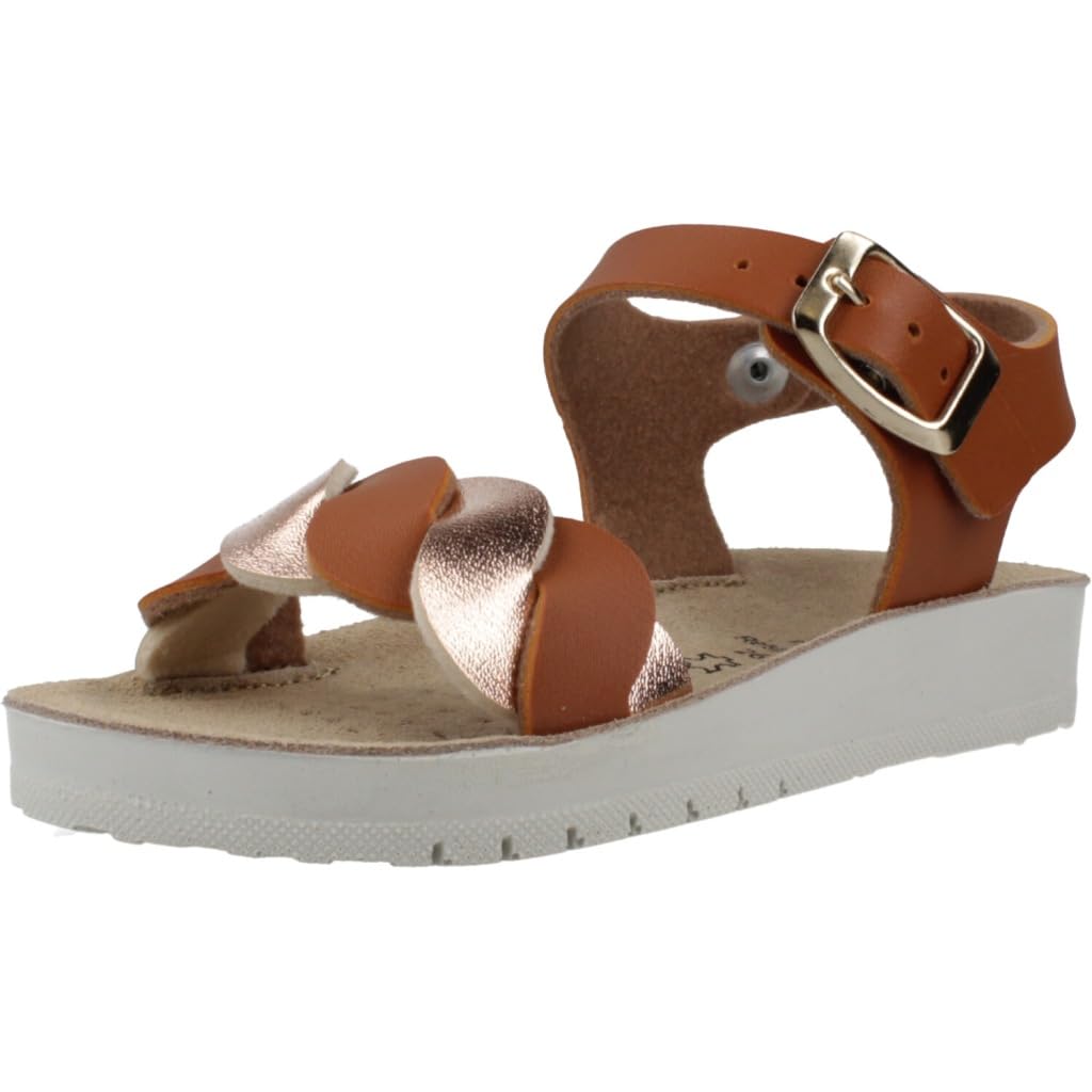 Geox J SANDAL COSTAREI GI, Girls’ Sandal, Biscuit/Rose Gold,