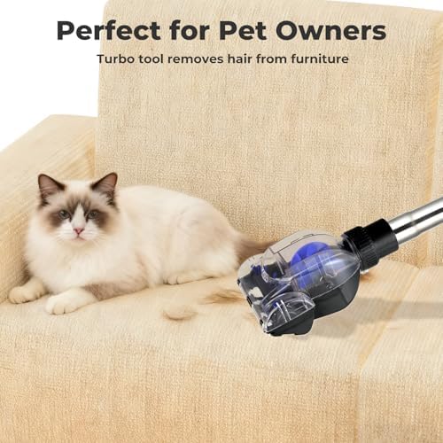 Canister Vacuums 45Kpa 1600W Canister Vacuum Cleaners for Home Double HEPA Filter 4.5Qt Bagless Vacuum Cleaner Lightweight Canister Vacuum Cleaner for Hard Floors Carpet Pet Upholstery Tiles Car Blue — view 4