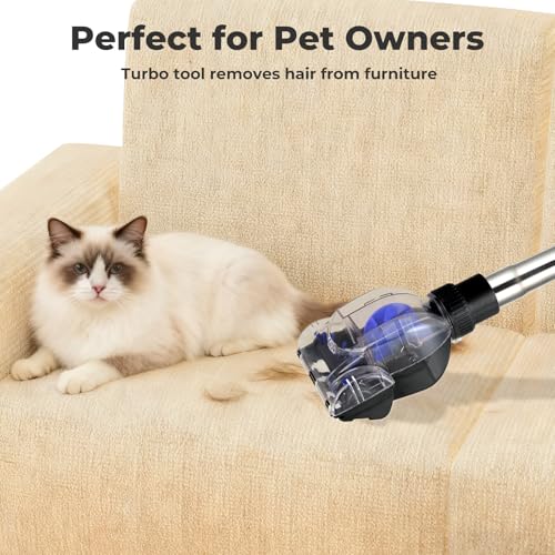 Image of Canister Vacuums 45Kpa 1600W Canister Vacuum Cleaners for Home Double HEPA Filter 4.5Qt Bagless Vacuum Cleaner Lightweight Canister Vacuum Cleaner for Hard Floors Carpet Pet Upholstery Tiles Car Blue