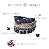 SAILIMUE 6 Sets Bohemian Stackable Bead Bracelets for Women Men Stretch Multilayered Bangles Bracelet Set Boho Multicolor Jewelry