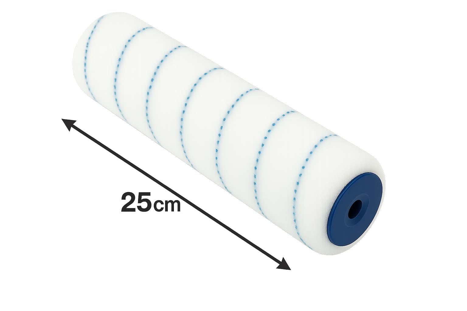 Profi Farbwalze 25 cm – nahtloser Nylon-Blaufaden für 8 mm Bügel | streifenfreies Farbbild auf Wänden & Decken | fusselfrei, wiederverwendbar | ideal für Dispersions- & Latexfarben | Farbroller (40)