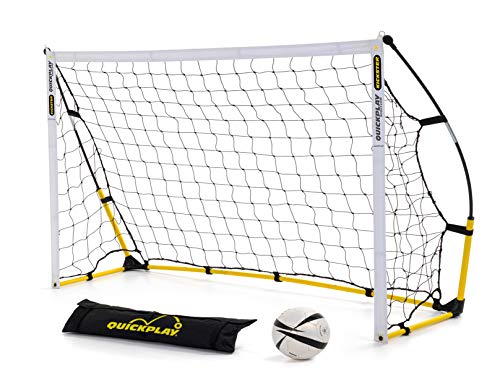 QUICKPLAY Kickster Fun Goal 6x4u0092 u0096 The Original Kickster Goal | Portable Football Goal for the Garden or Park |includes Football Net and Carry Bag [Single Goal]