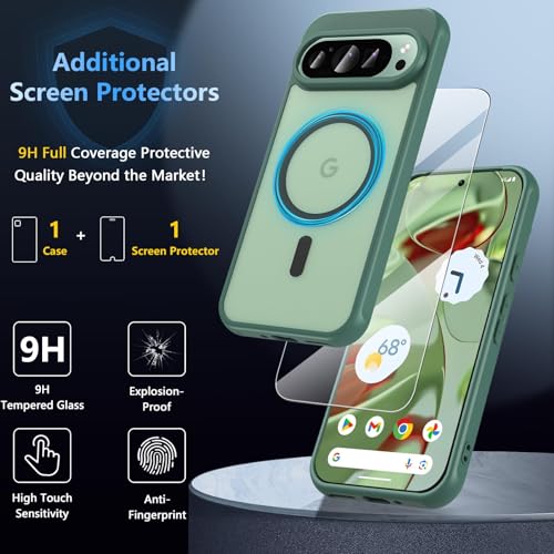 Coque Pixel 9 Pro vert mat antichoc pour vos déplacements quotidiens - 2