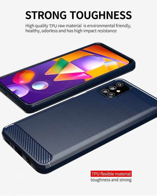 Image of Basic Case for Samsung Galaxy M31S (Carbon Fibre Blue)