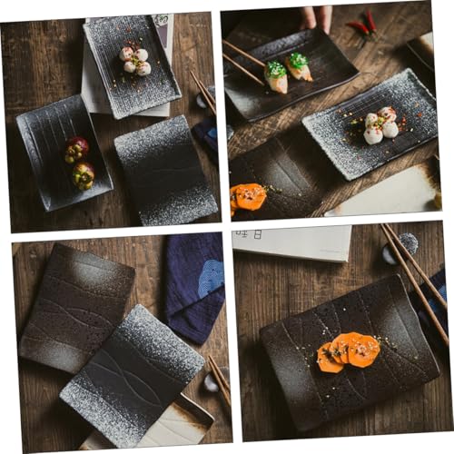 Platos rectangulares japoneses de cerámica, pack x2 miniatura 5