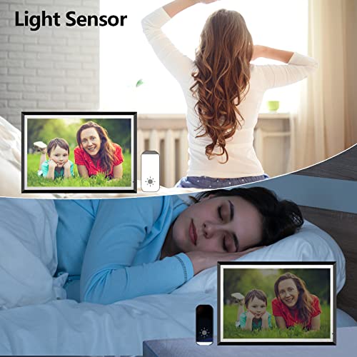 32Gb 13.5 Inch Wi-Fi Digital Picture Frame With 3K Ips Lcd Touch Screen, Dual-Wi-Fi Share Photos & Videos Via App Or Email, Support Usb Drive/Mirco Sd Card Extend Storage, Light Sensor, Auto-Rotate #TOP6