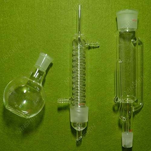 40/38,24/29,250ML,Glass Soxhlet Extraction Body & Coil Condenser,One Flat Bottom Flask