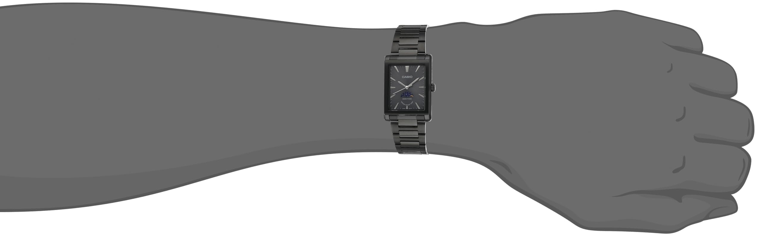 Casio Reloj analógico para hombre, esfera negra, -MTP-M105B-1AVDF, negro, Clásico