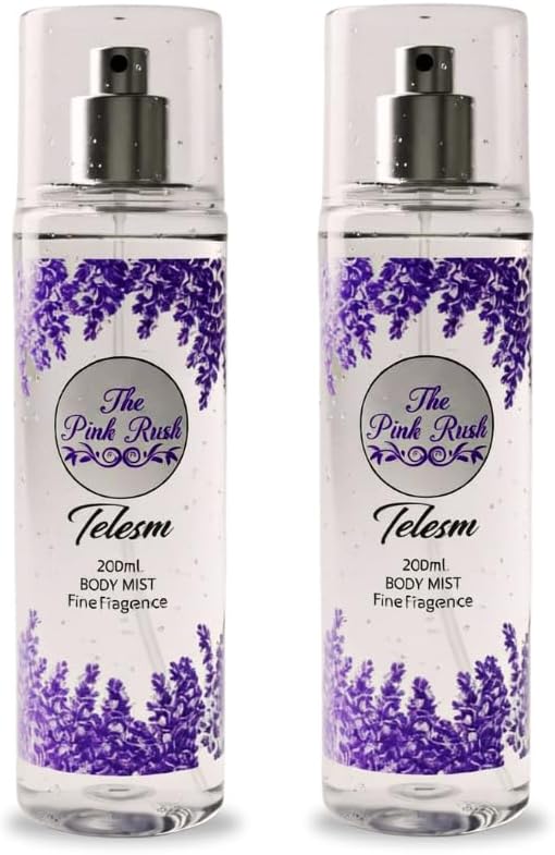 Telesm Body Mist Combo, Pack of 2, 200ml Each, Long-Lasting Fine Fragrance Spray for Men & Women