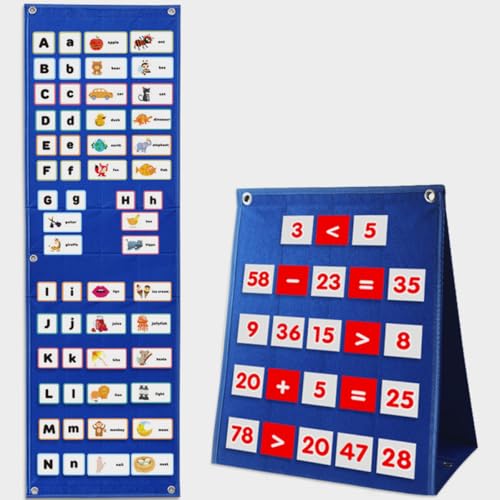 Tableau en feutre bleu pour structurer la routine des garçons et filles facilement - 3