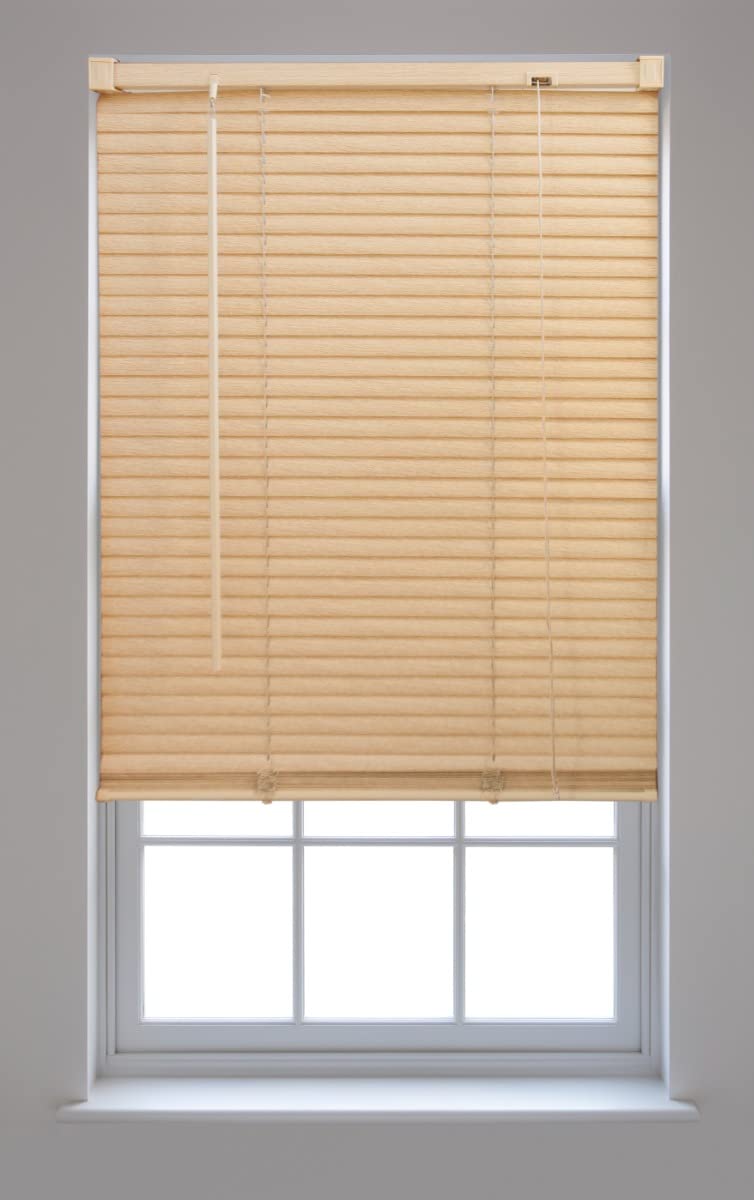 Persianas venecianas de PVC con Efecto Madera, recortables, para el hogar y la Oficina, Nuevas - Teak 120cm x 210cm