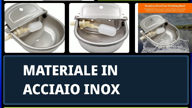 BREUAILY Ciotola automatica per acqua di pecora, in plastica, auto-abbeveratoio con valvola in ottone, per bevande per cavalli, per pecore, capre, cavalli, mucche