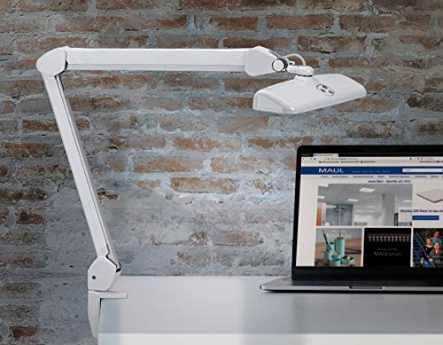 Lámpara LED blanca MAULintro de precisión con pinza y ajuste atenuable 6