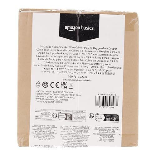 Amazon-Basics-14-Gauge-Audio-Speaker-Wire-Cable-999-Oxygen-Free-Copper-100-Feet-White
