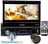 pkg Farenheit TI-895B In-Dash 1-DIN 7' Motorized Flip-Out LCD Touchscreen DVD/CD/USB Receiver with Bluetooth V3.0 + XO Vision Backup Camera with Nightvision