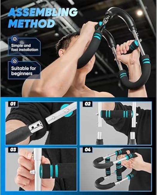 Twister Arm Trainer, 40-100lb Adjustable Arm Trainer for Men, Arm Trainer with Chest Workout Equipment, Forearm Triceps Chest Enhanced Exercise Strengthener, Portable Gym Home Fitness Equipment