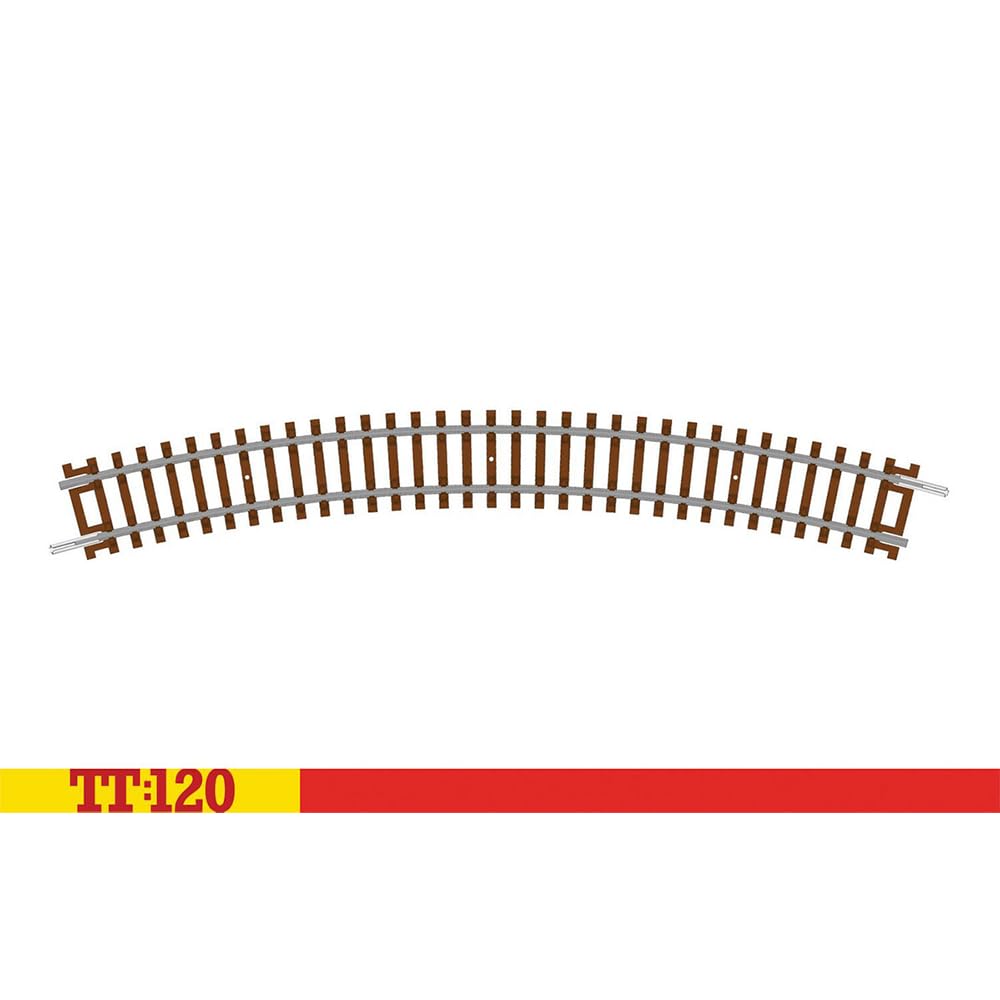 Hornby TT8005 TT Gauge Curve - 3rd Radius 30° - Extra Track Pieces for Model Railway Sets, Toy Train Track Pieces, Includes: 1x 353mm 3rd Radius Curve - Hobbies for Men - Scale 1:120