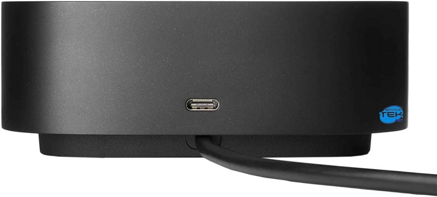 SIMPLETEK - Stacja dokująca - kompatybilna z HP | 2 x USB-A - USB-C - 2 x DisplayPort - HDMI - RJ-45 | W zestawie zasilacz 120 W