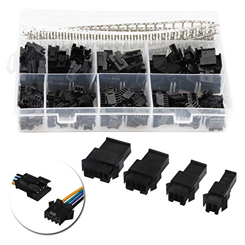 560Pcs 2.54mm 2/3/4/5 Pin Black Wire to Board Connectors Male Female Jumper Pin Header Housing Connector Wire Cable