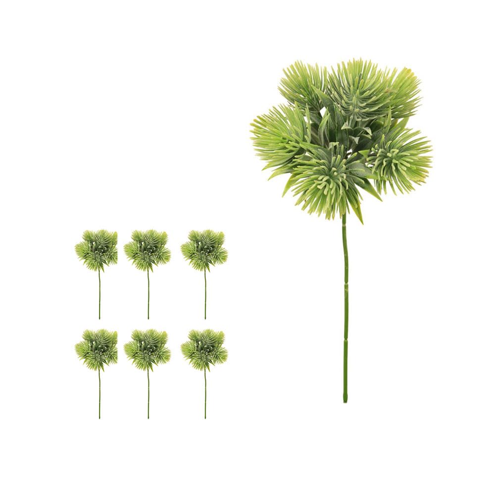 FloristryWarehouse Artificial Spiked Thistle Succulent Stem Bundle 31cm/12 Inches Tall Green