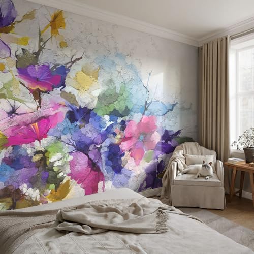 Murales de flores abstractas 104x70 cm vinilos de pared pelar y pegar para el hogar 3