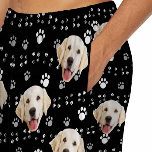 MyPupSocks Custom Pajama Pants for Pet Lover, Personalized Photo Face Printed Pajama Bottoms Sleepwear with Pockets4