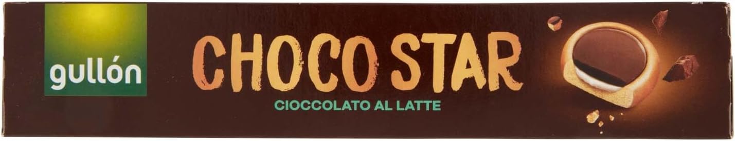 Gullon Choco Star - Galletas rellenas de crema y cubiertas de chocolate con leche, 16 x 235,8 g + polpa italiana gourmet 400 g