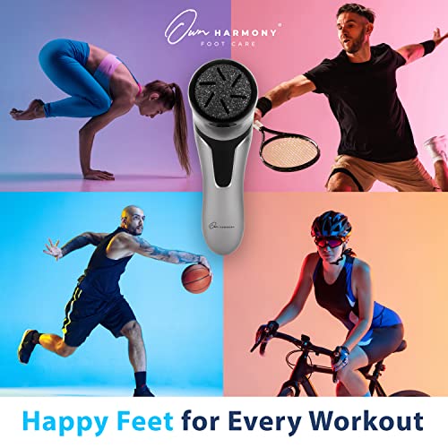 Electric Foot Callus Remover With Vacuum - Own Harmony Professional Pedicure Tools Kit For Powerful Pedi Feet Care Vac, Electronic Foot File Cr2100, Best For Hard, Dry, Cracked, Dead Skin (3 Rollers) #TOP3
