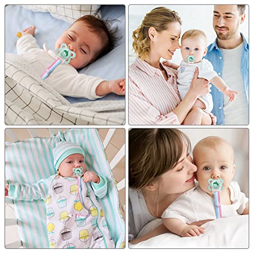 Vicloon Silikonring für Schnullerkette, 12 Stück Baby Silikonring Schnullerhalter Baby Ring Adapter, Schnullerkette Silikonring für Silikon Baby Dummy Schnuller Clip (Transparente)