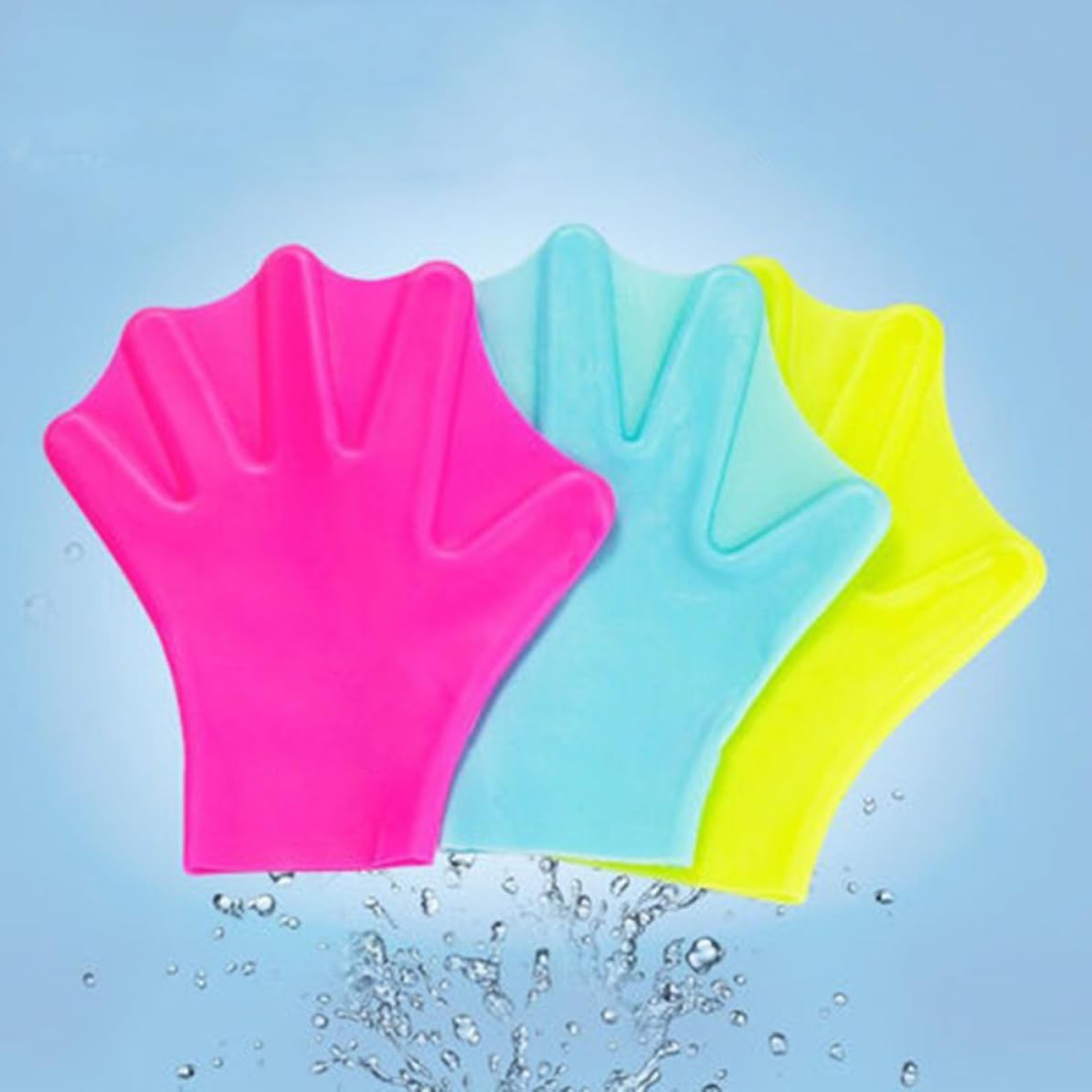 Silicone Swimming Webbed Gloves for Adult Training and Diving