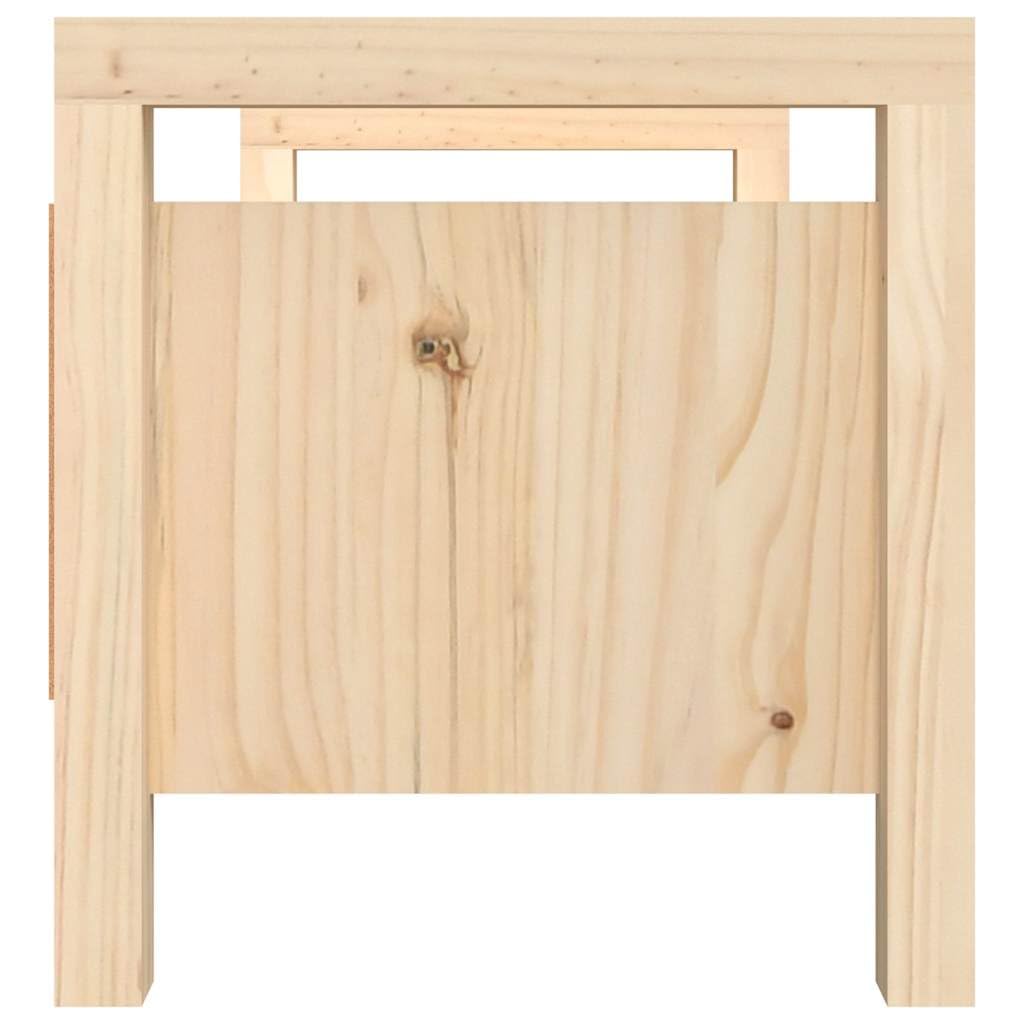 Ławka do przedpokoju 80x40x43 cm lite drewno sosnowe z 2 szufladami