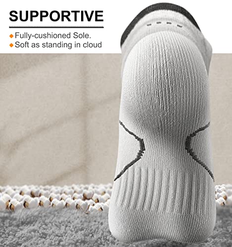 Image of BULLIANT Socks For Women 6Pairs-Womens Athletic Ankle Socks No Show Cushioned for Walking Running-Compression Arch Support
