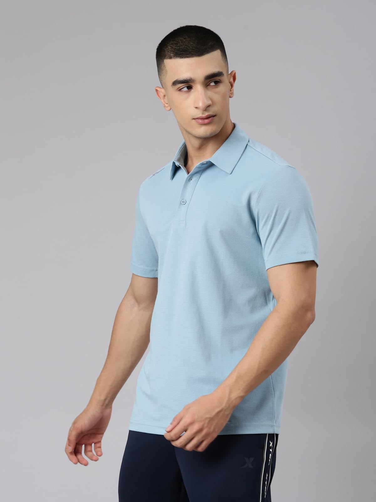XTEP Men Unbundled Forging Blue Training Polo-Shirt T-Shirt-M 4