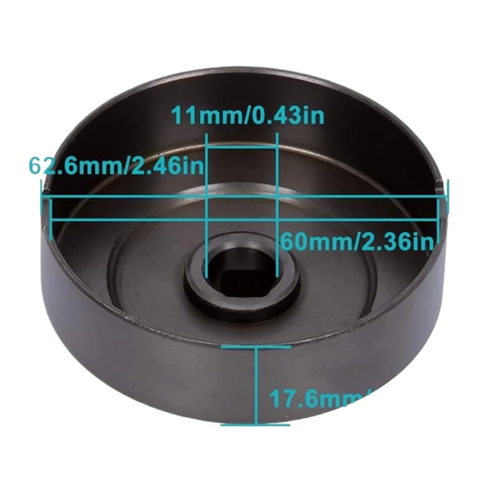 Piñón de tambor de embrague con conjunto de rodamiento de 3/8 pulgadas 6T compatible con motosierra CS 310 352 352ES 353ES 305S 340S