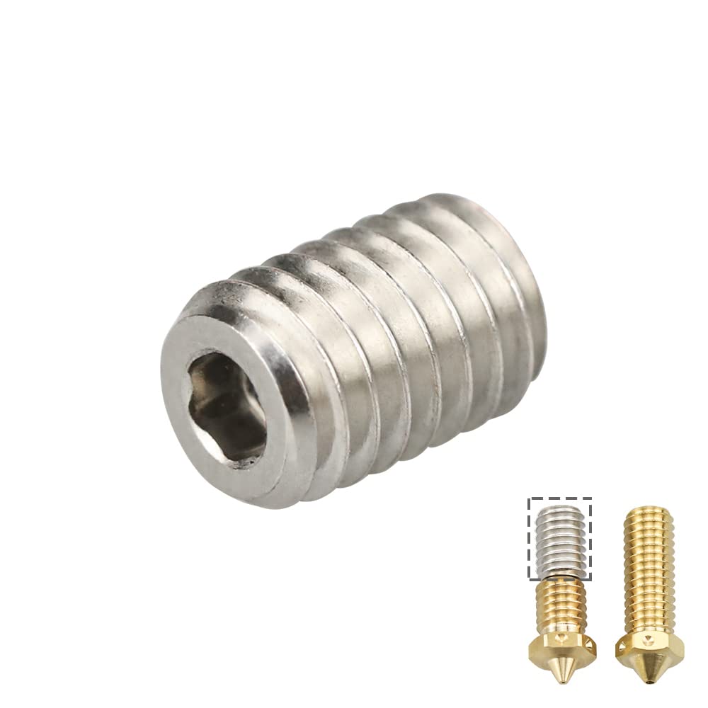 5pcs V6 Volcano Hotend Adapter High Flow CHT Nozzle Copper Connector for Volcano Heater Block to V6 Nozzles Support High Tempeture