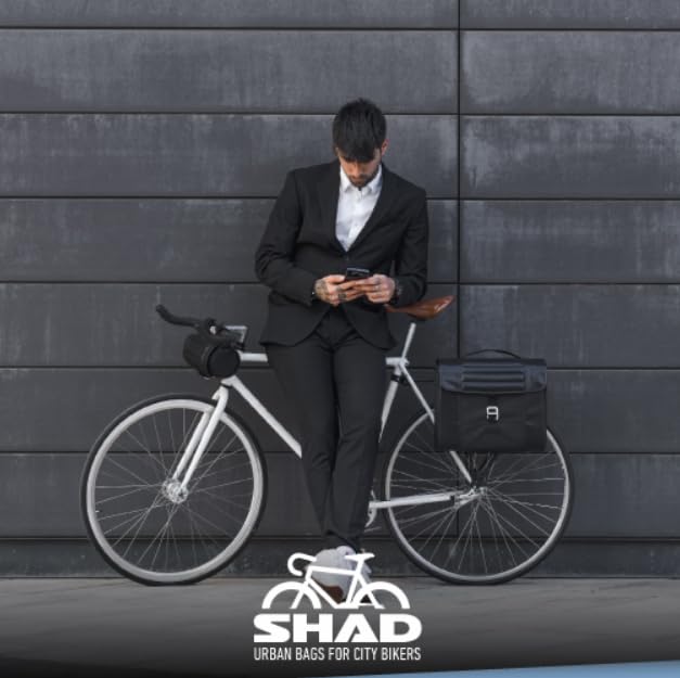 SHAD Bikes - lenkertasche Fahrrad klein Genuine Bar Bag 3L - Retro-Stil Lenkertasche Fahrrad - Kompakte und Elegante Fahrradtasche - wasserdichte Fahrradtasche aus Kunstleder - Tragkraft bis zu 2 kg