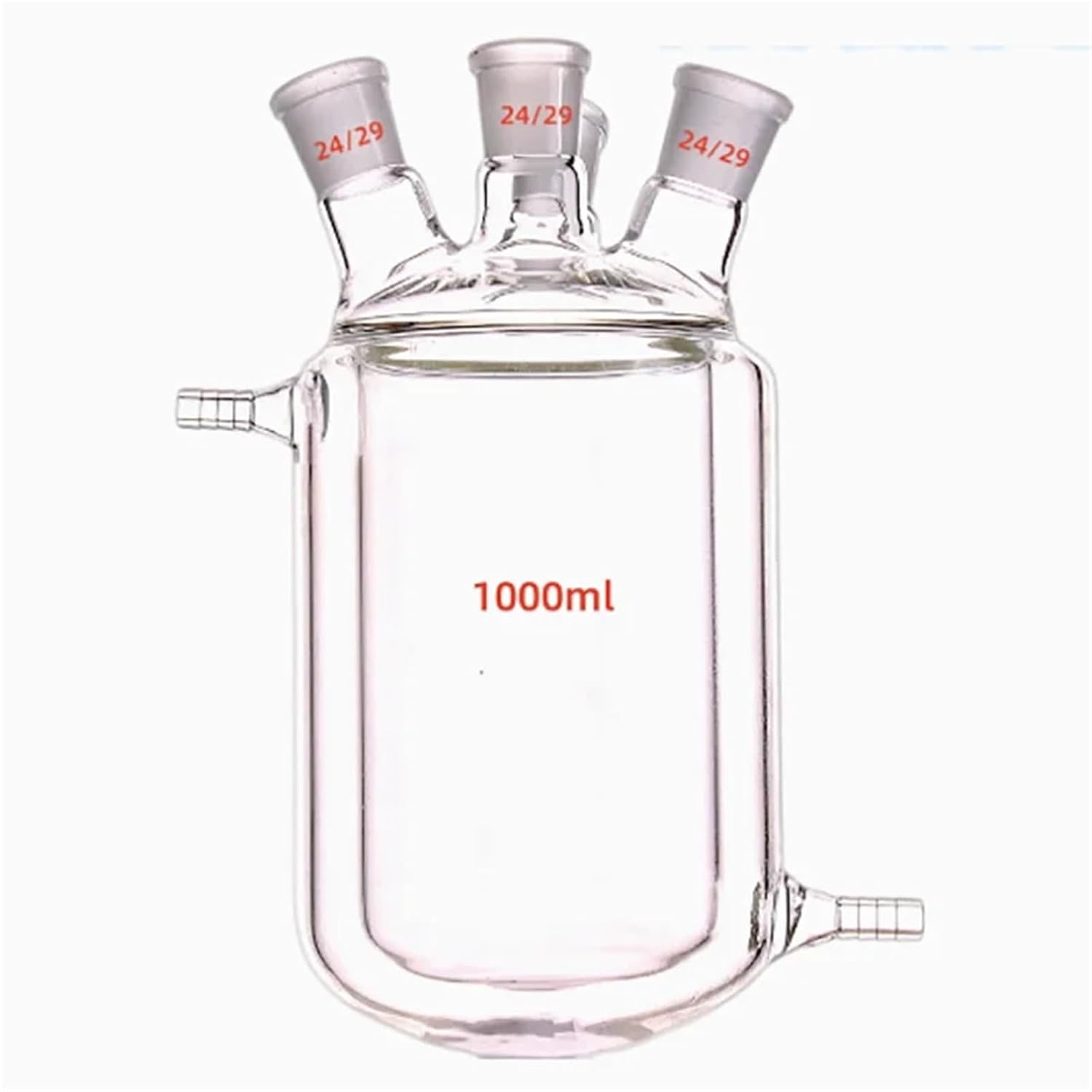 Double-Layer Jacketed Reaction Bottles Glass Flasks(100ml 19X19X19X19)