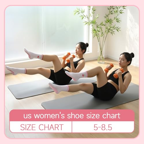 Image of Pilates Grip Yoga Socks for Women Cute Non Slip Socks